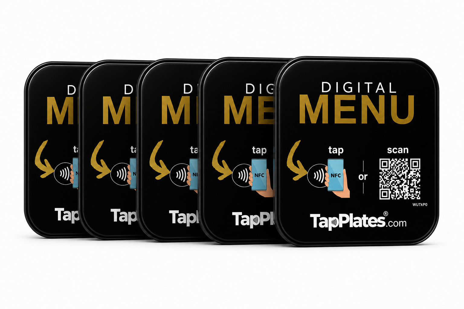 5x Menu Plates Bundle (NFC & QR Enabled)