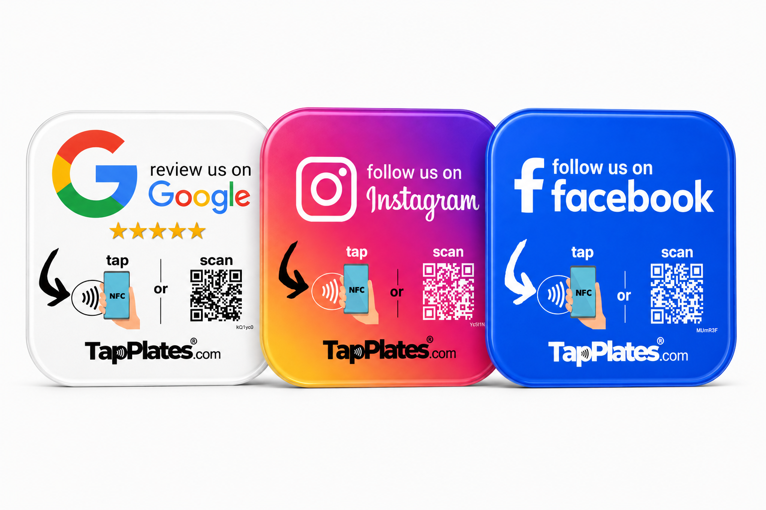 Trio TapPlates Bundle (Google + Instagram + Facebook)