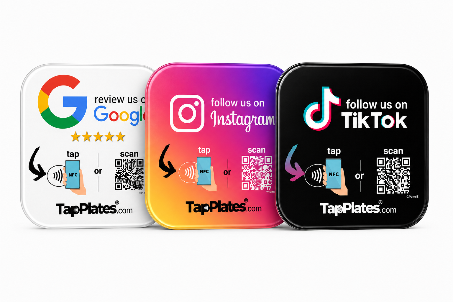 Trio TapPlates Bundle (Google + Instagram + TikTok)